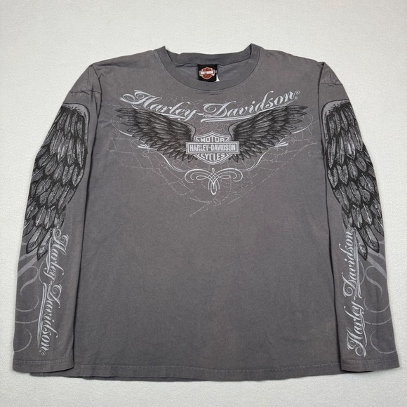 Harley-Davidson Tops - Y2K Harley Davidson Red Rock Las Vegas Long Sleeve Shirt XL 2009 Sleeve Hits